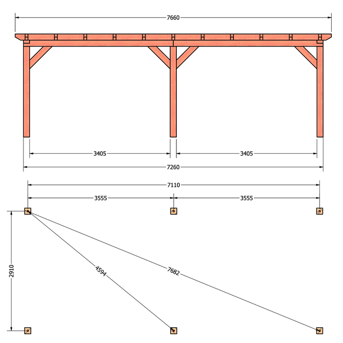 plattegrond douglas overkapping 765x345cm