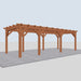 Douglas Overkapping Landelijk Classic - 775x305cm - Volledig op Maat - linkerzijaanzicht