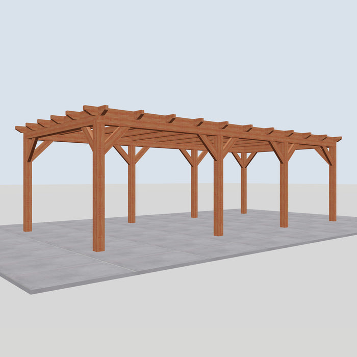 Douglas Overkapping Landelijk Classic - 780x370cm - Volledig op Maat - linkerzijaanzicht