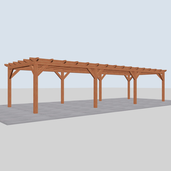 Douglas Overkapping Landelijk Classic - 1080x370cm - Volledig op Maat - linkerzijaanzicht