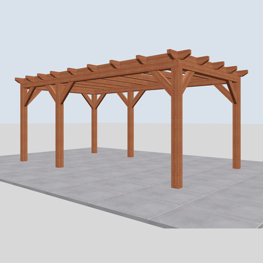 Douglas Overkapping Landelijk Classic - 550x305cm - Volledig op Maat - rechterzijaanzicht