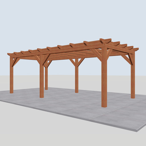 Douglas Overkapping Landelijk Classic - 660x305cm - Volledig op Maat - rechterzijaanzicht