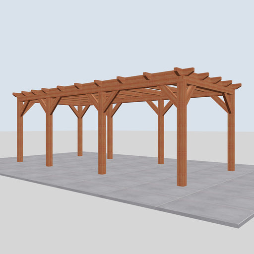 Douglas Overkapping Landelijk Classic - 670x305cm - Volledig op Maat - rechterzijaanzicht