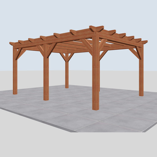 Douglas Overkapping Landelijk Classic - 490x370cm - Volledig op Maat - rechterzijaanzicht