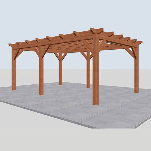 Douglas Overkapping Landelijk Classic - 545x370cm - Volledig op Maat - rechterzijaanzicht