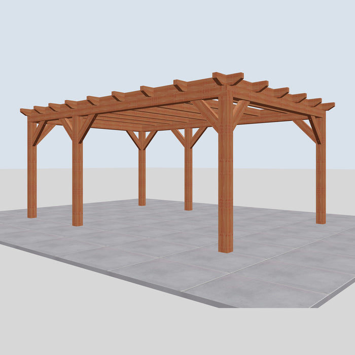 Douglas Overkapping Landelijk Classic - 550x370cm - Volledig op Maat - rechterzijaanzicht