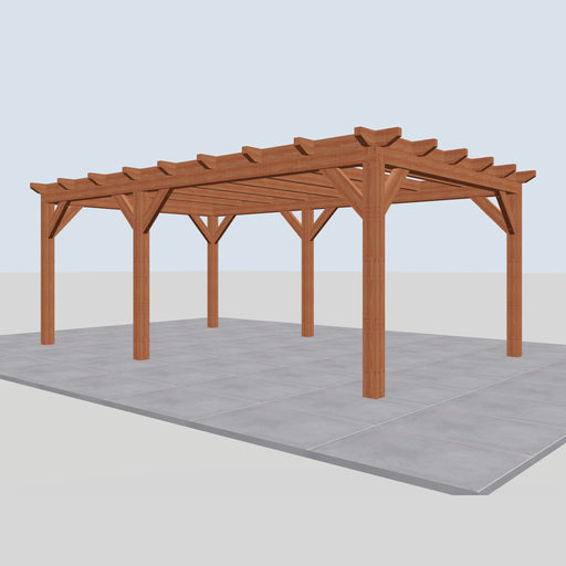 Douglas Overkapping Landelijk Classic - 610x370cm - Volledig op Maat - rechterzijaanzicht