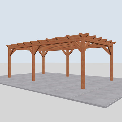 Douglas Overkapping Landelijk Classic - 660x370cm - Volledig op Maat - rechterzijaanzicht
