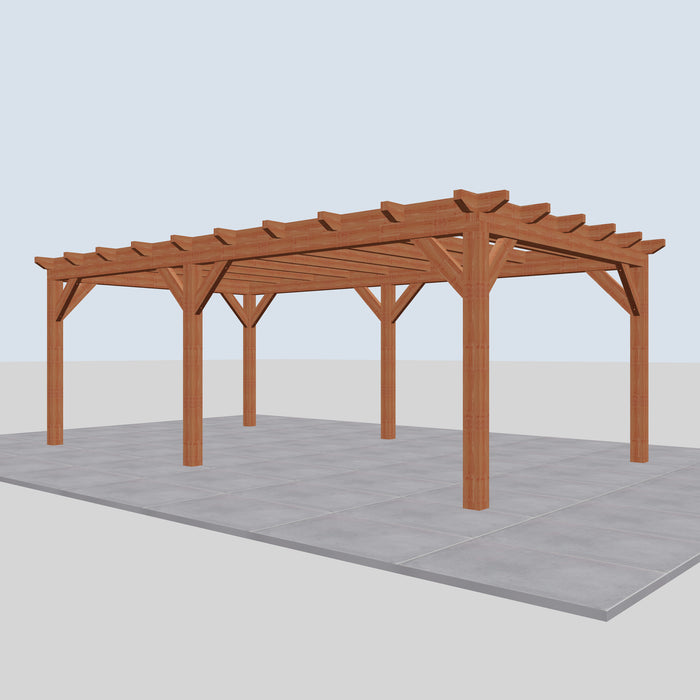 Douglas Overkapping Landelijk Classic - 660x370cm - Volledig op Maat - rechterzijaanzicht