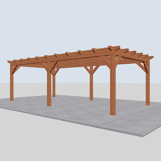 Douglas Overkapping Landelijk Classic - 725x370cm - Volledig op Maat - rechterzijaanzicht