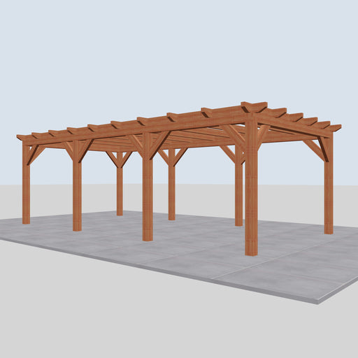 Douglas Overkapping Landelijk Classic - 730x370cm - Volledig op Maat - rechterzijaanzicht