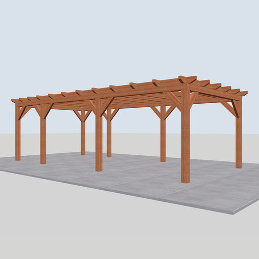 Douglas Overkapping Landelijk Classic - 775x370cm - Volledig op Maat - rechterzijaanzicht