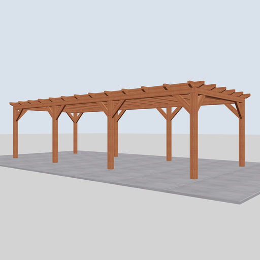Douglas Overkapping Landelijk Classic - 890x370cm - Volledig op Maat - rechterzijaanzicht