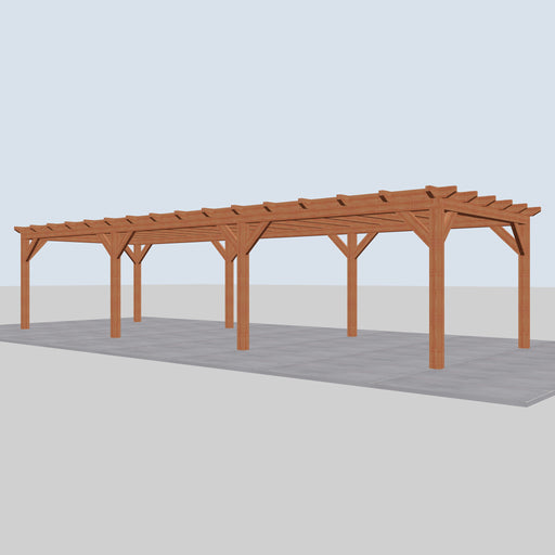 Douglas Overkapping Landelijk Classic - 1080x370cm - Volledig op Maat - rechterzijaanzicht