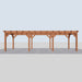 Douglas Overkapping Landelijk Classic - 890x305cm - Volledig op Maat - vooraanzicht