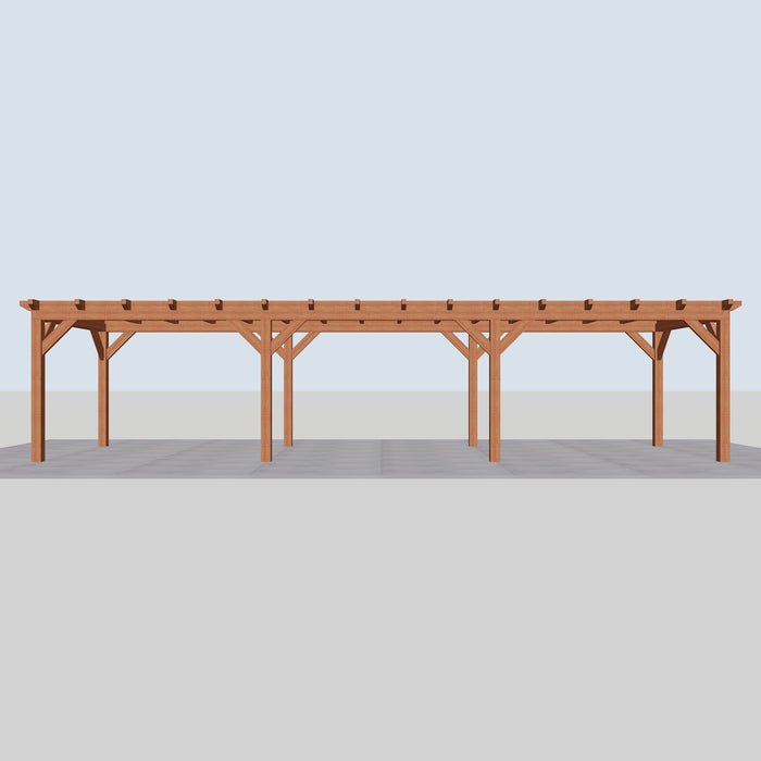 Douglas Overkapping Landelijk Classic - 1080x305cm - Volledig op Maat - vooraanzicht