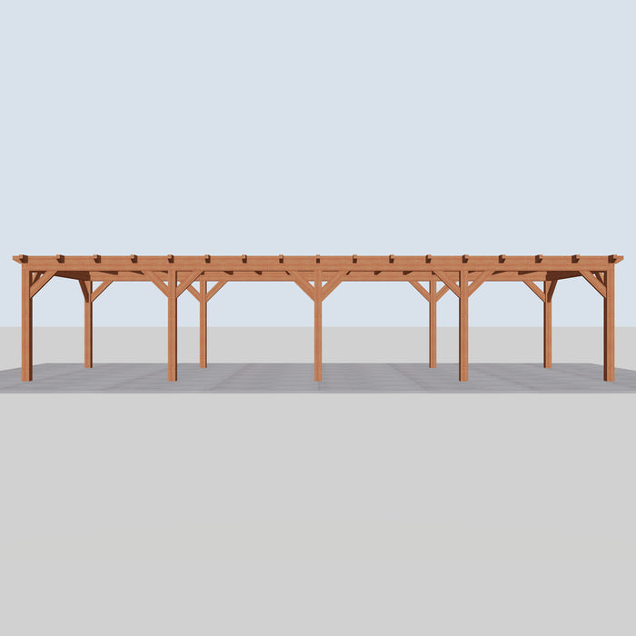 Douglas Overkapping Landelijk Classic - 1180x305cm - Volledig op Maat - vooraanzicht