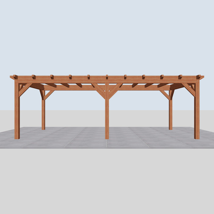 Douglas Overkapping Landelijk Classic - 725x370cm - Volledig op Maat - vooraanzicht