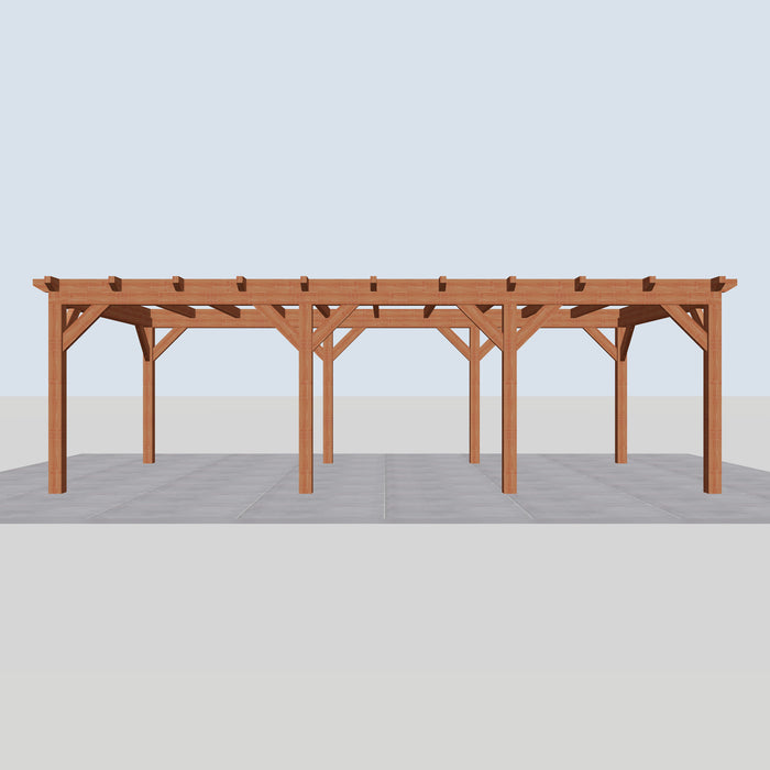 Douglas Overkapping Landelijk Classic - 780x370cm - Volledig op Maat - vooraanzicht