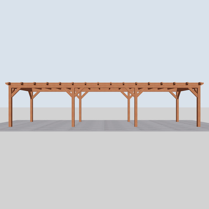Douglas Overkapping Landelijk Classic - 1080x370cm - Volledig op Maat - vooraanzicht