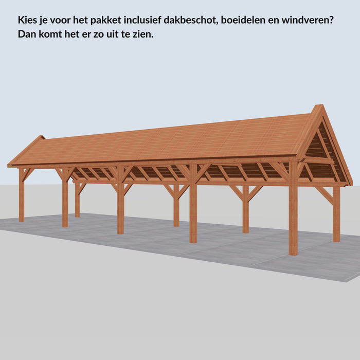 Douglas Kapschuur Landelijk Classic - 1220x305cm - Volledig op Maat - inclusief dakbeschot, boeidelen en windveren