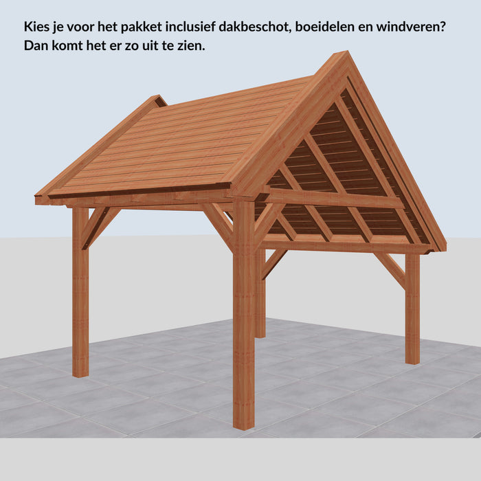 Douglas Kapschuur Landelijk Classic - 345x370cm - Volledig op Maat - inclusief dakbeschot, boeidelen en windveren