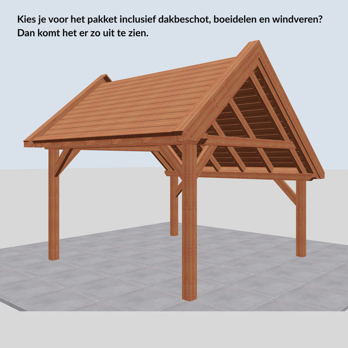 Douglas Kapschuur Landelijk Classic - 410x370cm - Volledig op Maat - inclusief dakbeschot, boeidelen en windveren