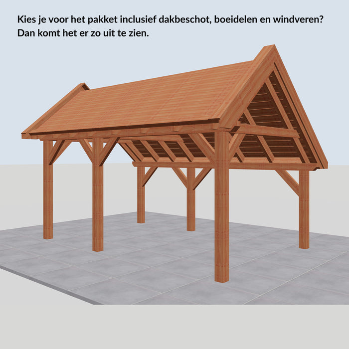 Douglas Kapschuur Landelijk Classic - 525x305cm - Volledig op Maat - inclusief dakbeschot, boeidelen en windveren