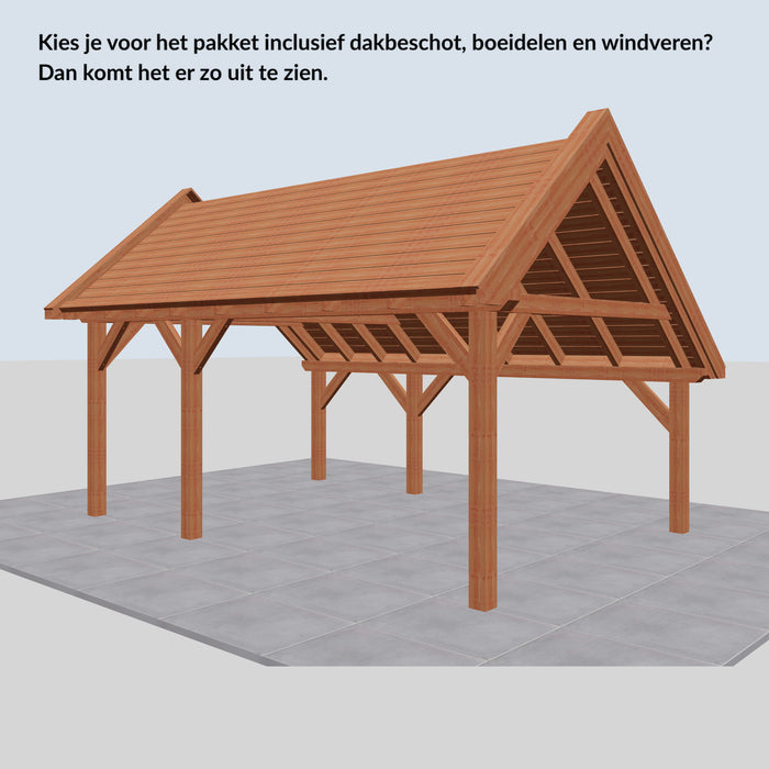 Douglas Kapschuur Landelijk Classic - 590x370cm - Volledig op Maat - inclusief dakbeschot, boeidelen en windveren