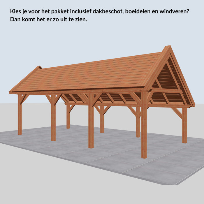 Douglas Kapschuur Landelijk Classic - 820x370cm - Volledig op Maat - inclusief dakbeschot, boeidelen en windveren