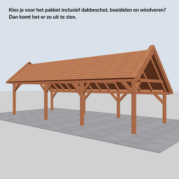 Douglas Kapschuur Landelijk Classic - 990x370cm - Volledig op Maat - inclusief dakbeschot, boeidelen en windveren