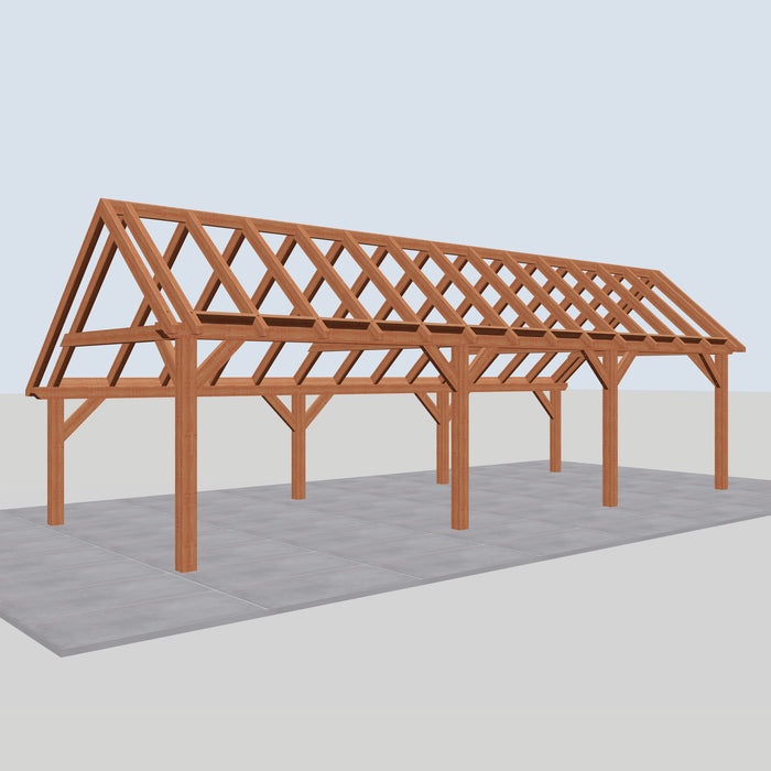 Douglas Kapschuur Landelijk Classic - 990x370cm - Volledig op Maat - linkerzijaanzicht