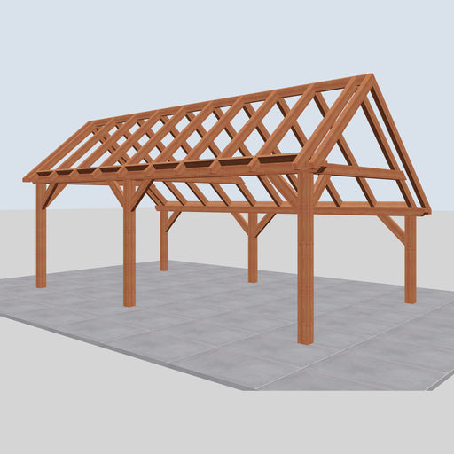 Douglas Kapschuur Landelijk Classic - 700x370cm - Volledig op Maat - rechterzijaanzicht