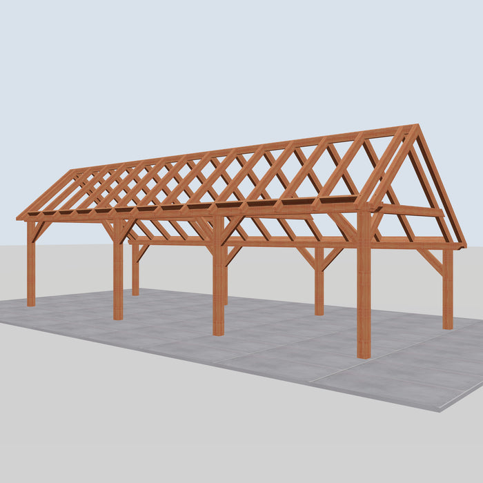 Douglas Kapschuur Landelijk Classic - 990x370cm - Volledig op Maat - rechterzijaanzicht