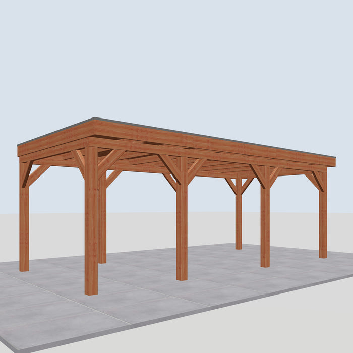 Douglas Overkapping Arezzo Classic - 675x335cm - linkerzijaanzicht
