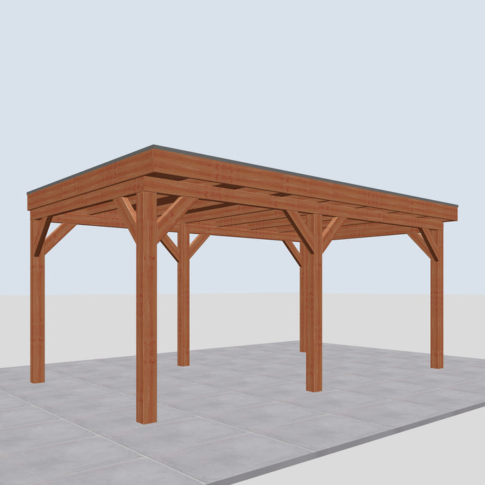 Douglas Overkapping Calabri Classic - 550x335cm - linkerzijaanzicht