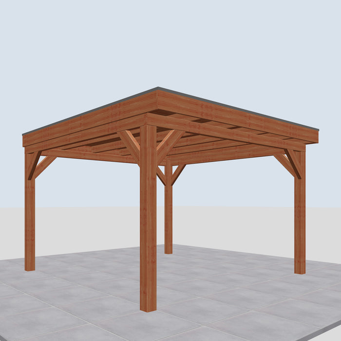 Douglas Overkapping Carpi Classic - 380x395cm - linkerzijaanzicht