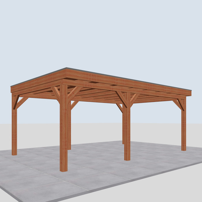 Douglas Overkapping Castel Classic - 615x395cm - linkerzijaanzicht