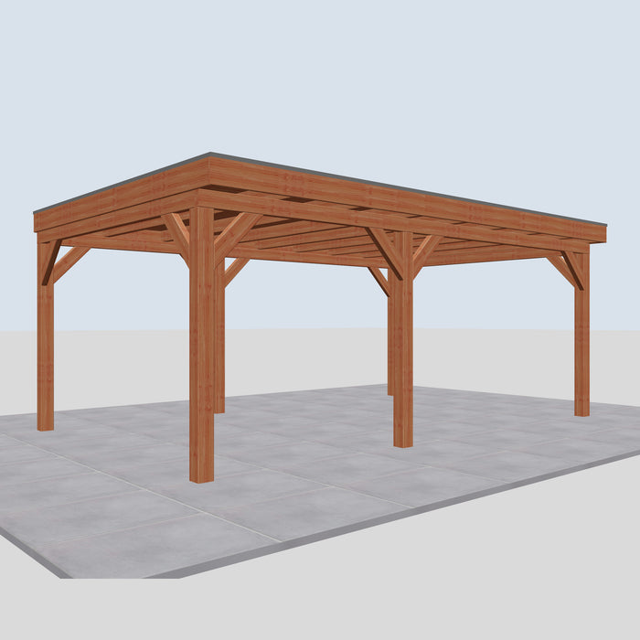Douglas Overkapping Castel Classic - 615x395cm - linkerzijaanzicht