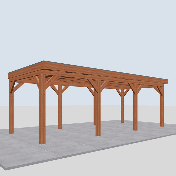 Douglas Overkapping Como Classic - 740x335cm - linkerzijaanzicht