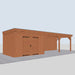 Douglas Overkapping Fermo - 960x335cm - linkerzijaanzicht