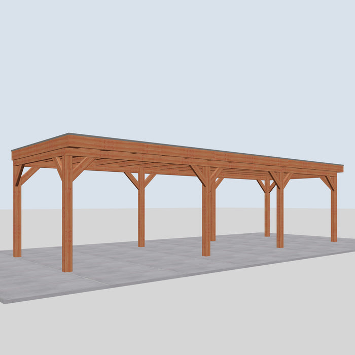 Douglas Overkapping Fermo Classic - 960x335cm - linkerzijaanzicht