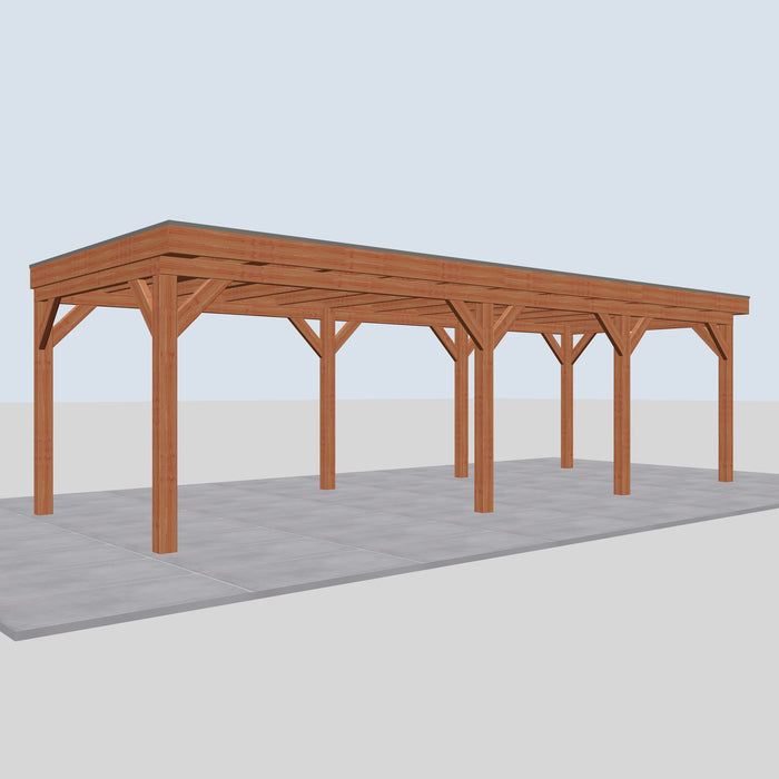 Douglas Overkapping Flori Classic - 855x335cm - linkerzijaanzicht