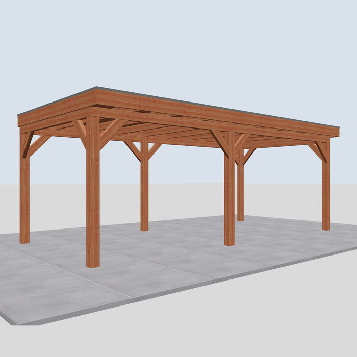 Douglas Overkapping Isola Classic - 670x335cm - linkerzijaanzicht