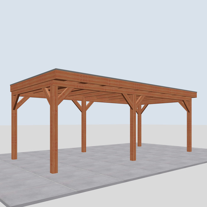 Douglas Overkapping Isola Classic - 670x335cm - linkerzijaanzicht