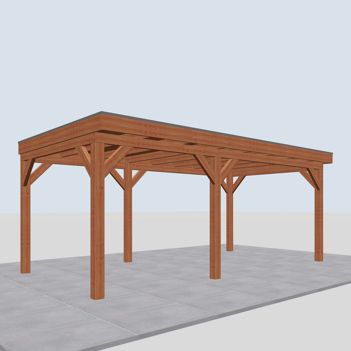 Douglas Overkapping Lermo Classic - 615x335cm - linkerzijaanzicht