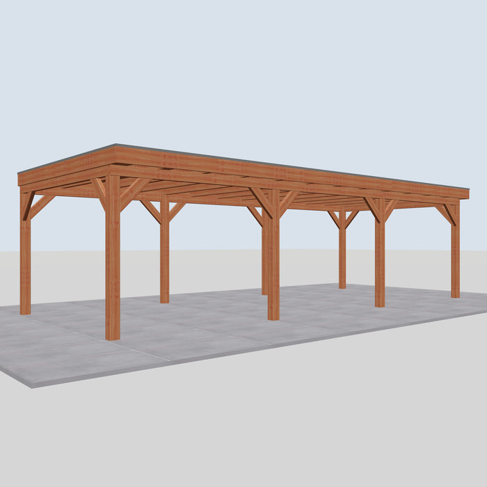 Douglas Overkapping Levo Classic - 895x395cm - linkerzijaanzicht