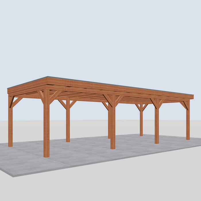 Douglas Overkapping Levo Classic - 895x395cm - linkerzijaanzicht