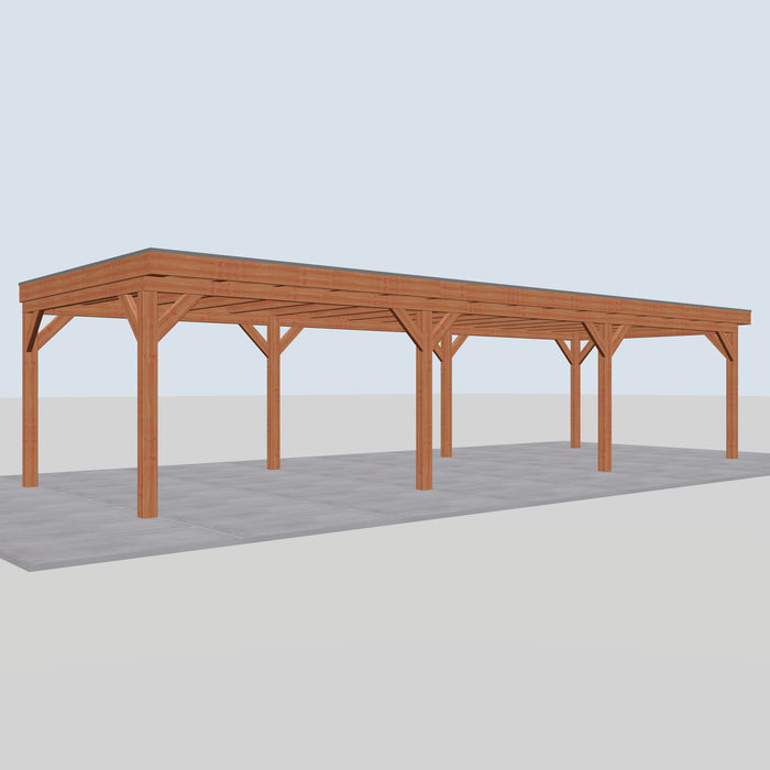 Douglas Overkapping Mila Classic - 1090x395cm - linkerzijaanzicht