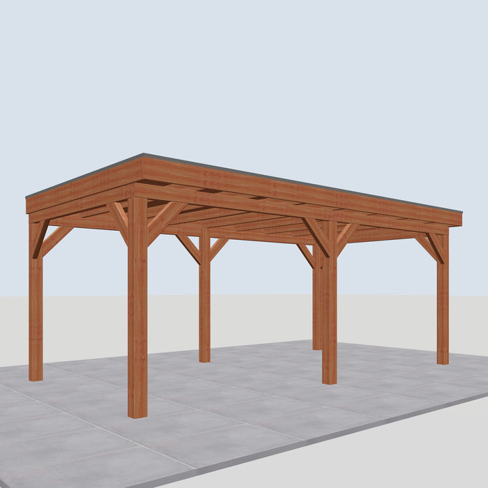 Douglas Overkapping Milano Classic - 605x335cm - linkerzijaanzicht